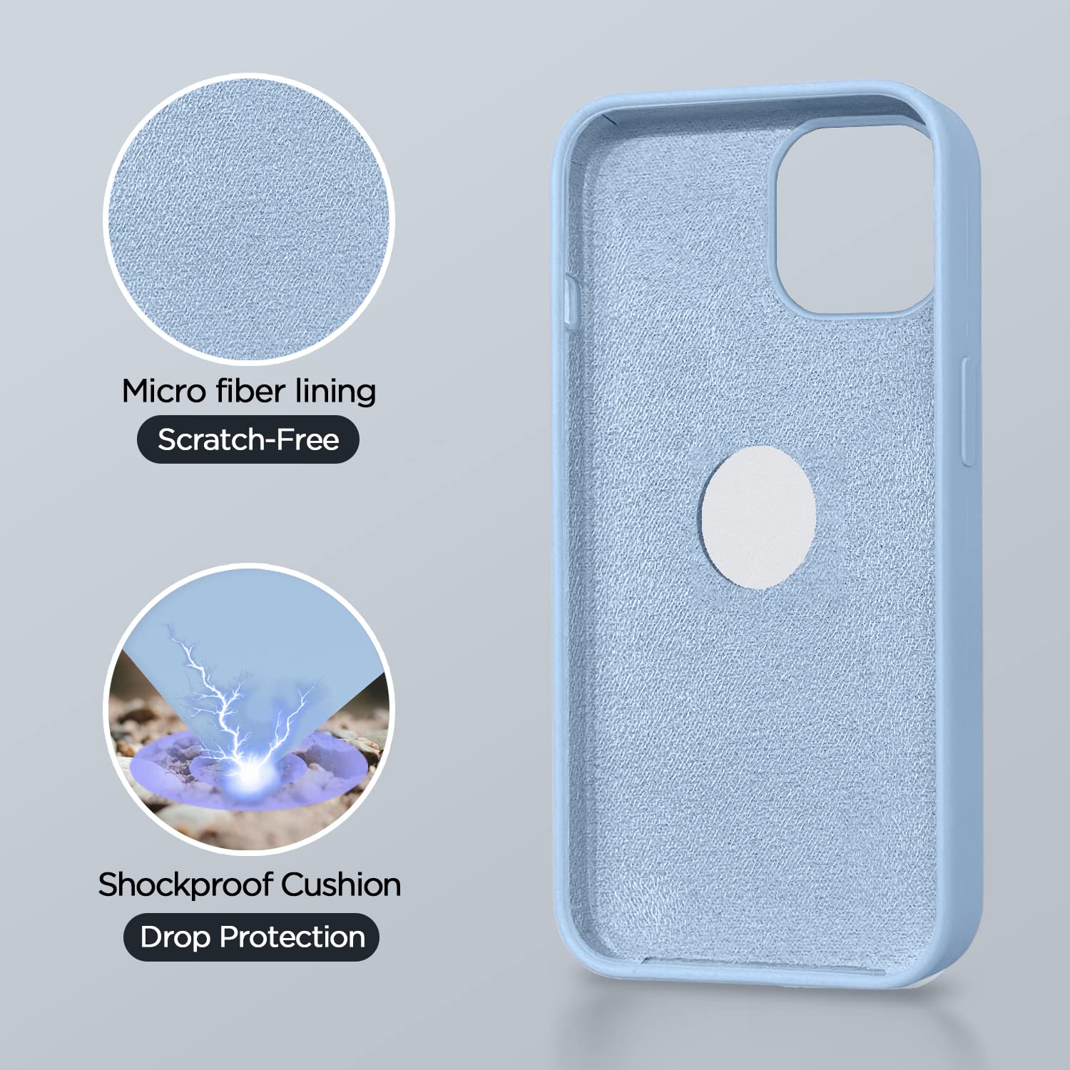 iPhone 12 Mini Soft Silicone back cover in lilac by Pikkme – photo 4