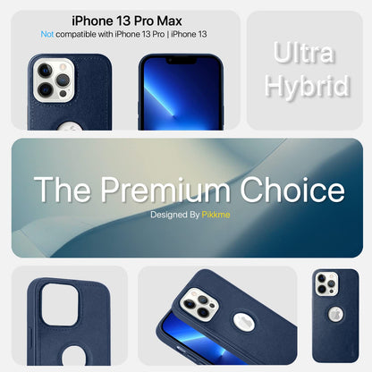 Pikkme iPhone 13 Pro Max Leather blue phone cover – photo 4