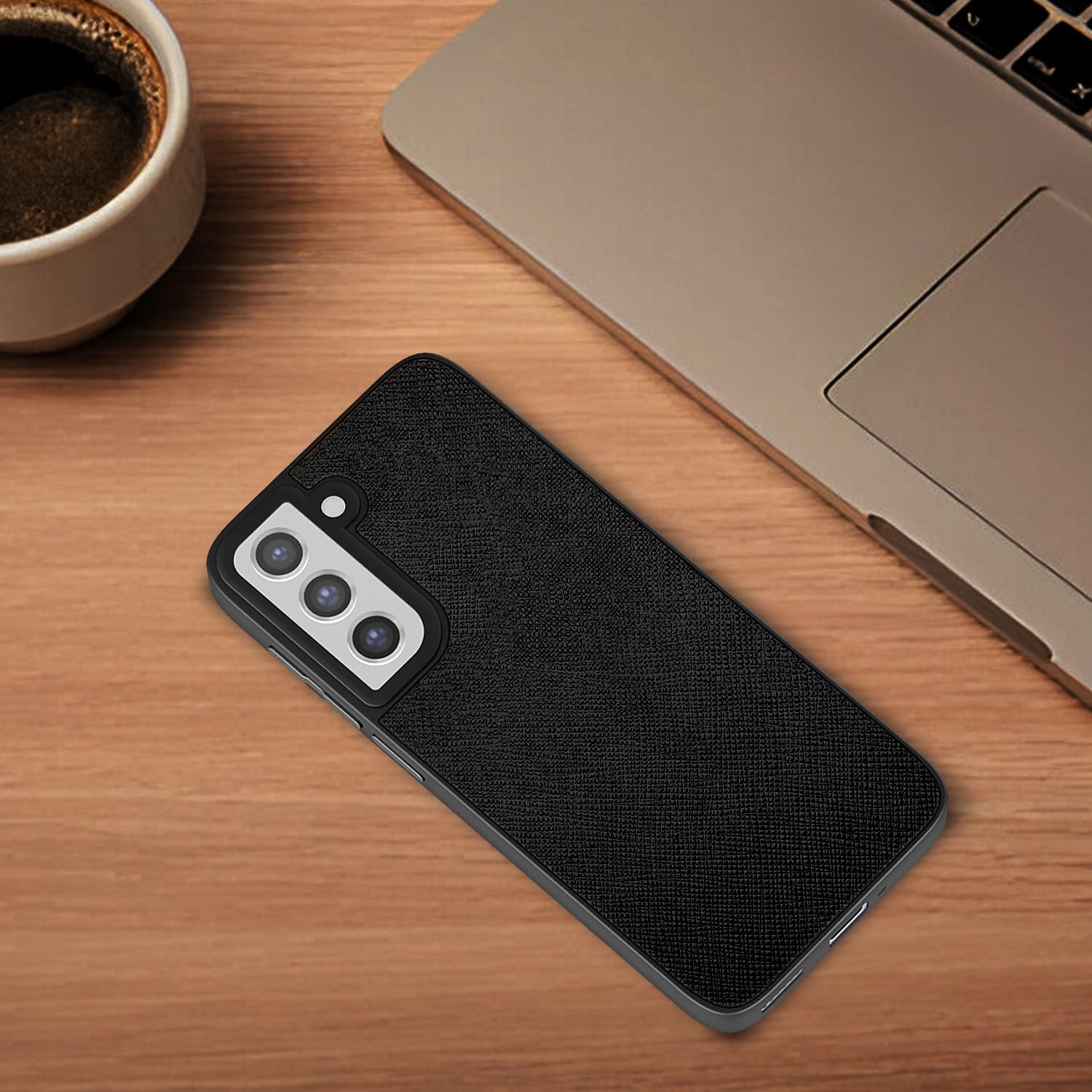 Pikkme Samsung S21 FE 5G Leatherback black back cover – photo 4