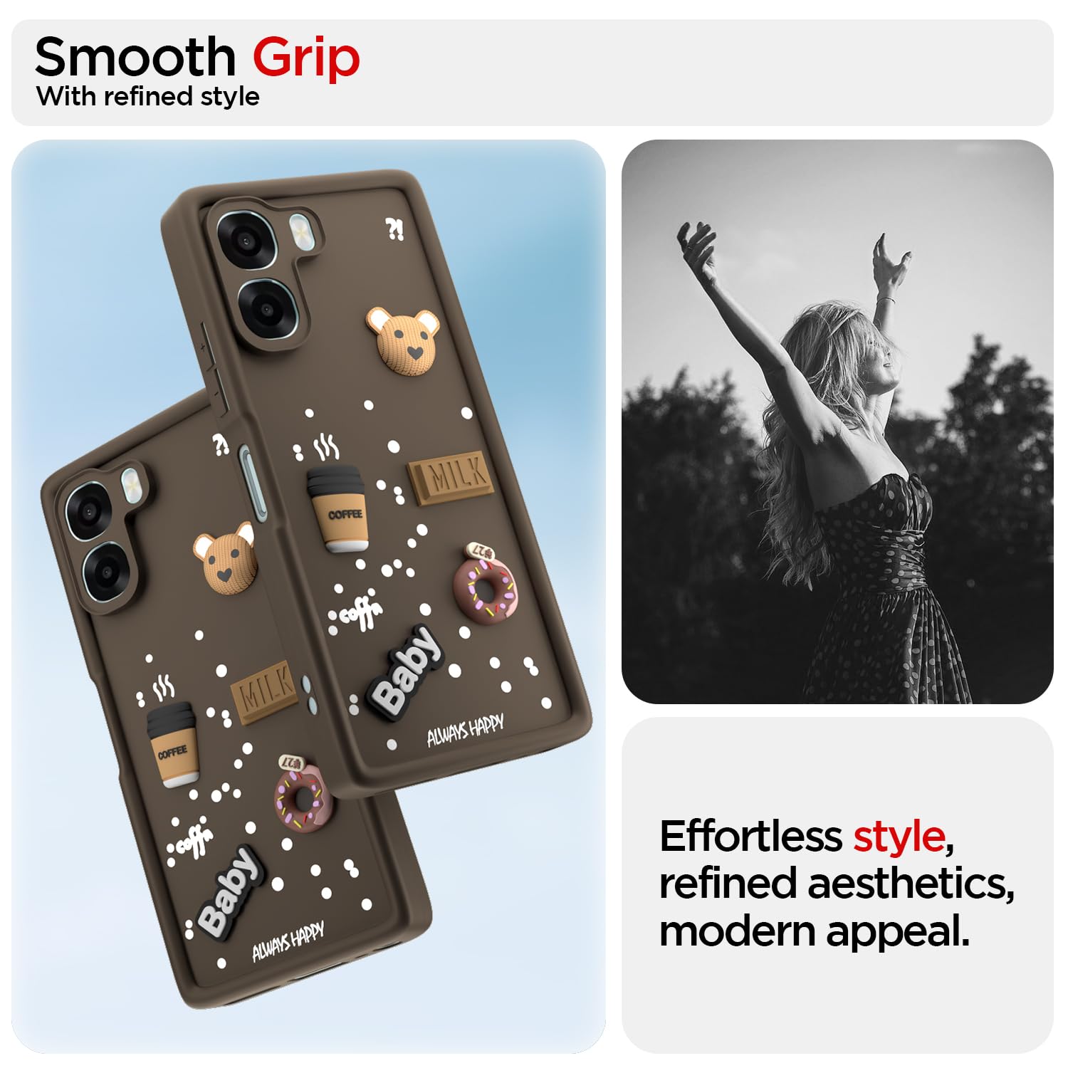 Pikkme brown mobile back cover for Oppo A6X 5G/3D – photo 2
