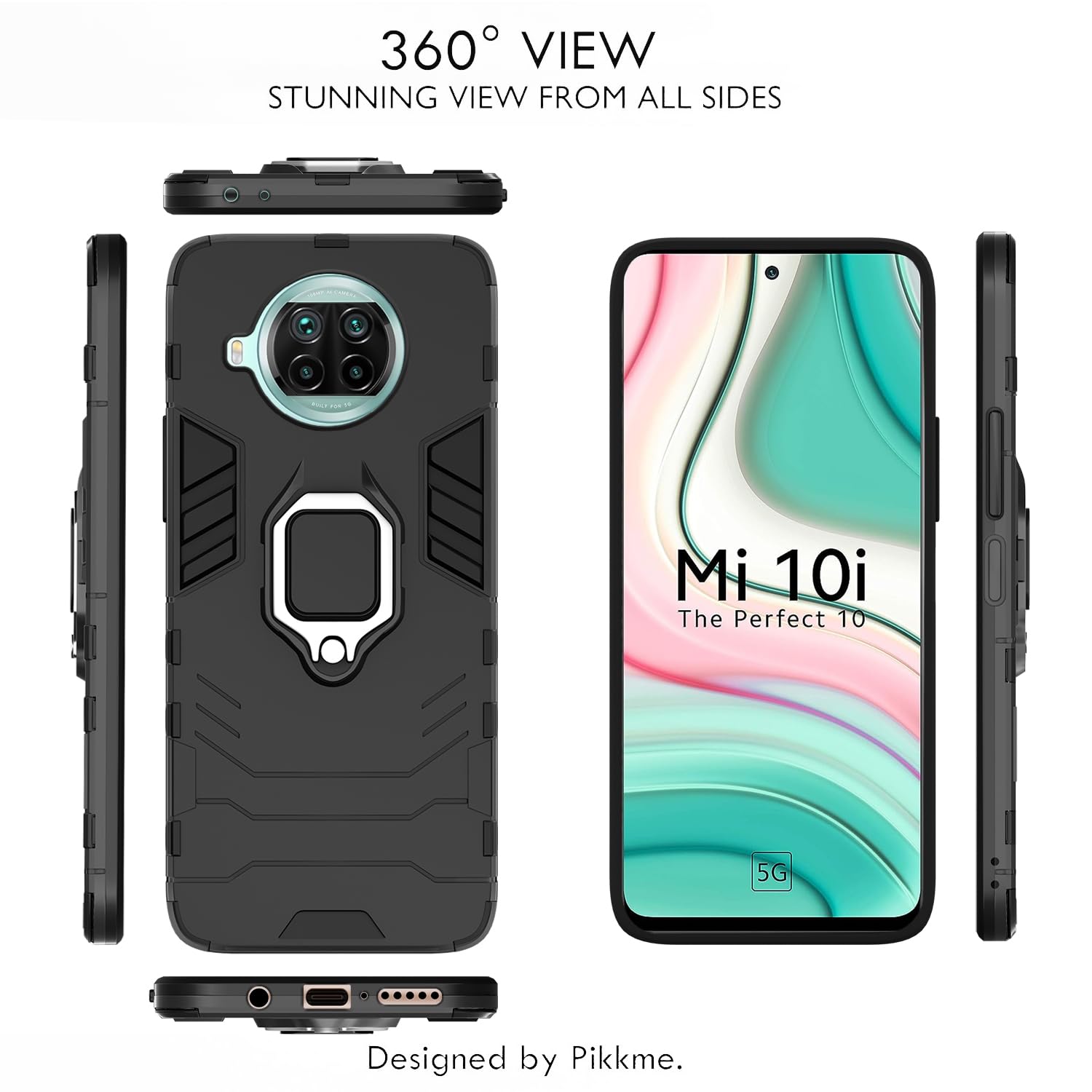 Pikkme black D5 Tough Armor back cover for MI 10i 5G – photo 3
