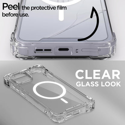 Pikkme OnePlus 13s 5G Mag-Safe Shockproof PC + TPU Back Cover (Transparent)
