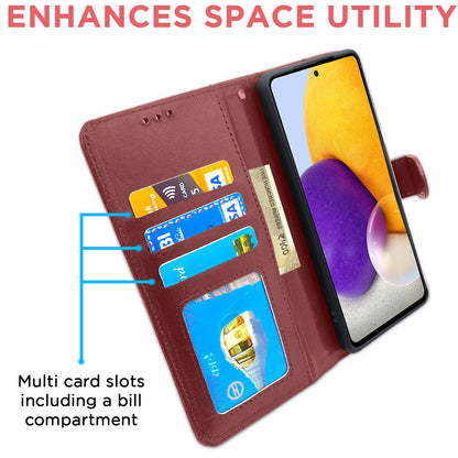 Pikkme Samsung A72 Vintage brown flip cover – photo 3