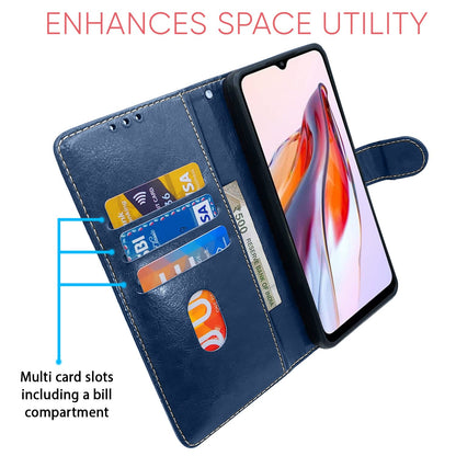 Pikkme blue & brown Magnetic flip cover for Redmi 12C/Poco C55 – photo 3