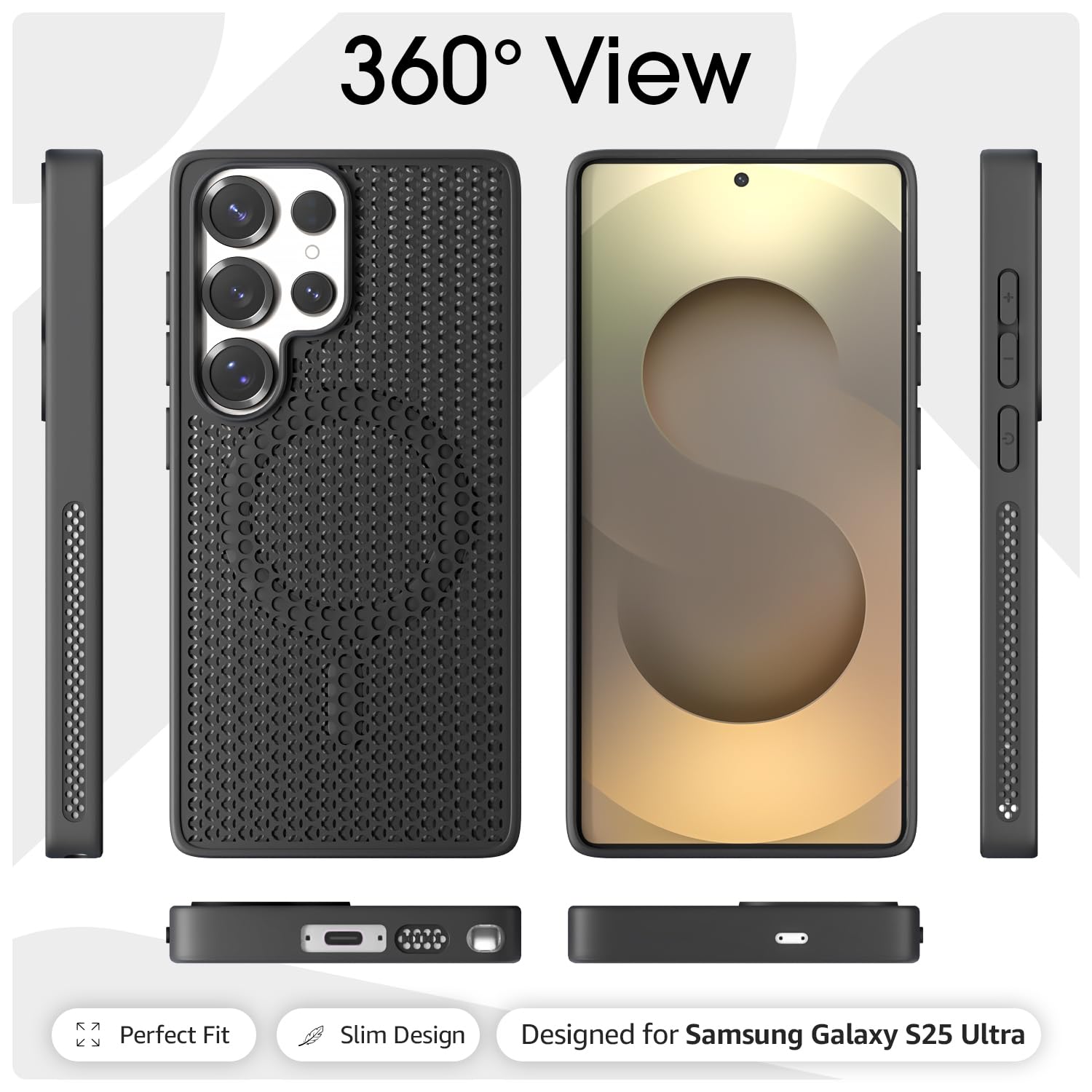 Black MagSafe back cover for Samsung S25 Ultra 5G – Pikkme – photo 3