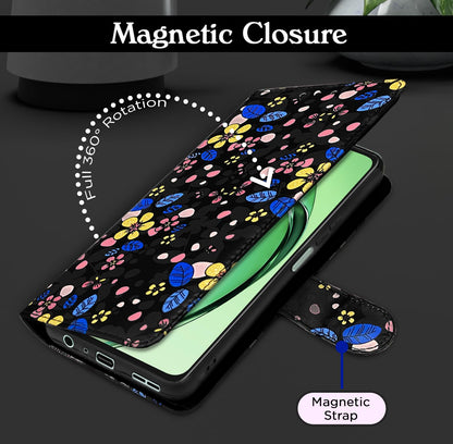 Pikkme black flower mobile flip cover for Oppo K12x 5G – photo 6