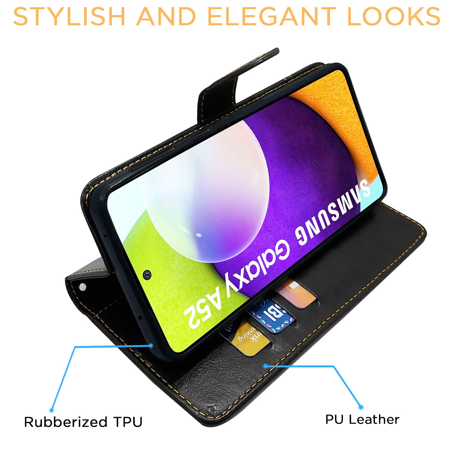 Pikkme Samsung A52/A52s 5G Magnetic black & brown flip cover – photo 5