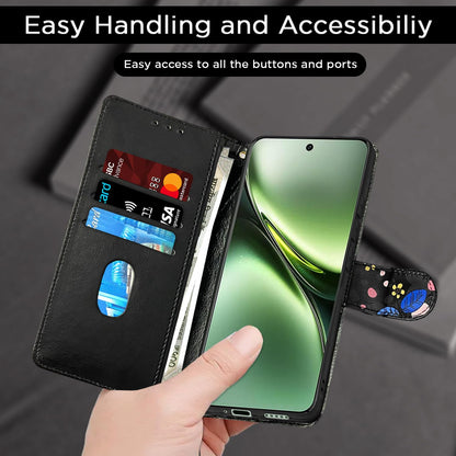 Pikkme Vivo X200 5G Wallet black flower flip cover – photo 7