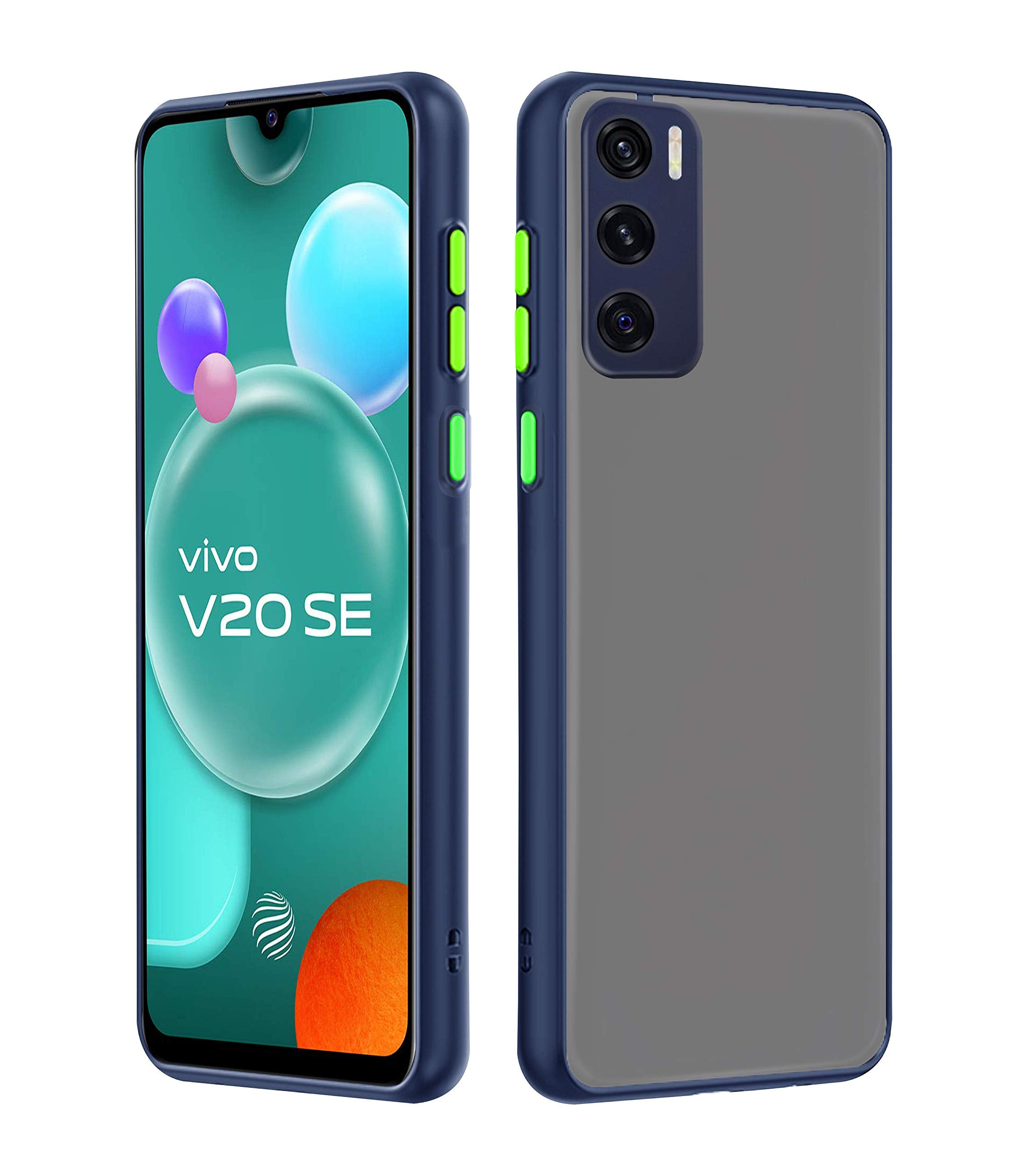 Vivo V20 SE mobile back cover in blue by Pikkme