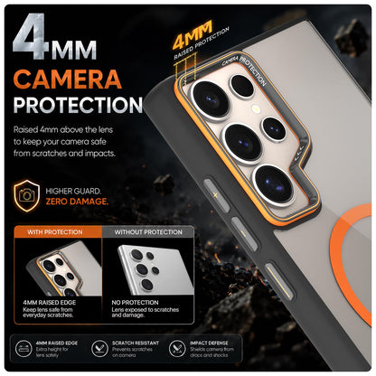 Pikkme black & orange mag-safe MagSafe mobile back cover for Samsung S24 Ultra 5G – photo 4