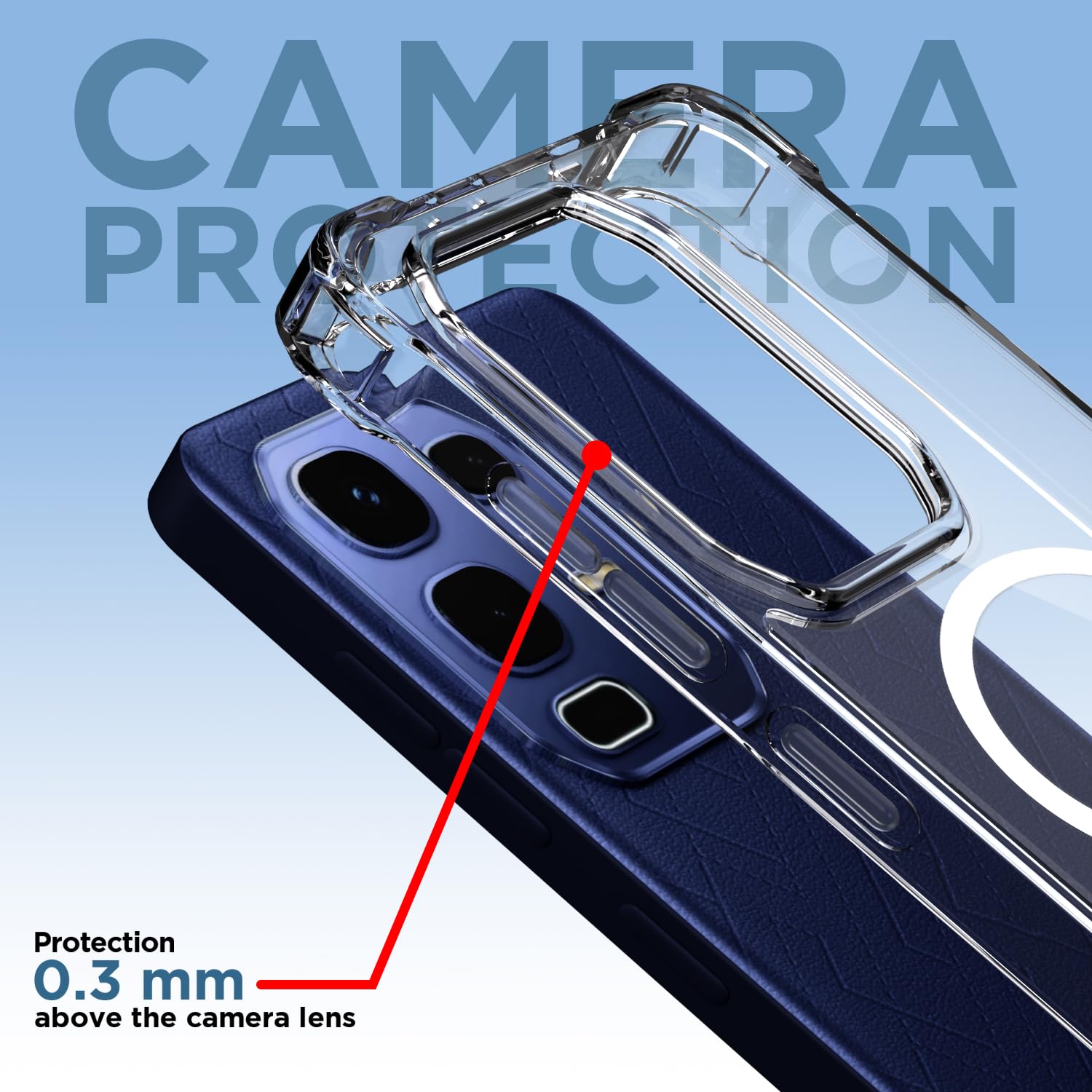 Infinix Note 50s 5G MagSafe phone cover in transparent mag-safe by Pikkme – photo 5