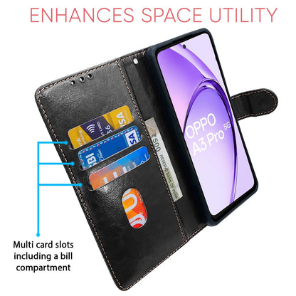 Pikkme black & brown Magnetic flip cover for Oppo A3 Pro 5G – photo 4