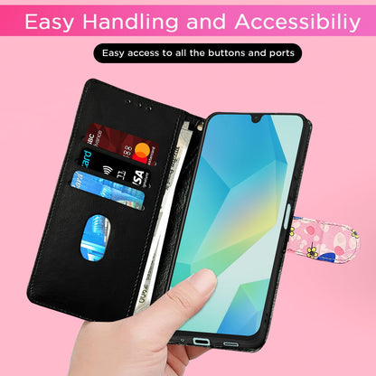 Pink flower wallet flip cover for Samsung A16 5G – Pikkme – photo 7