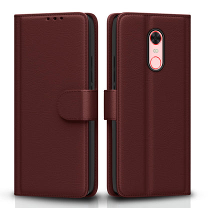 Redmi Note 5 Wallet flip cover in brown by Pikkme