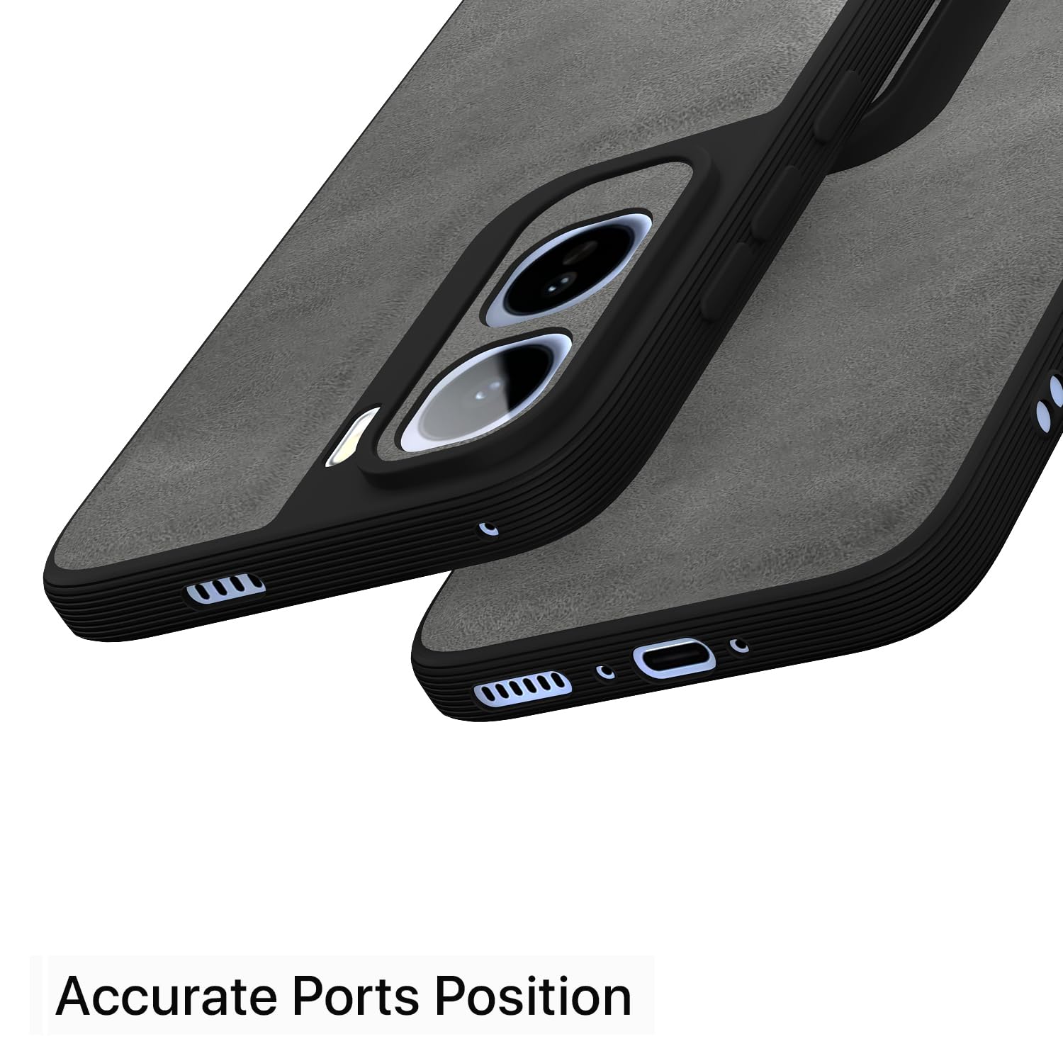 Pikkme grey Leather mobile back cover for Vivo T5 Pro 5G – photo 4