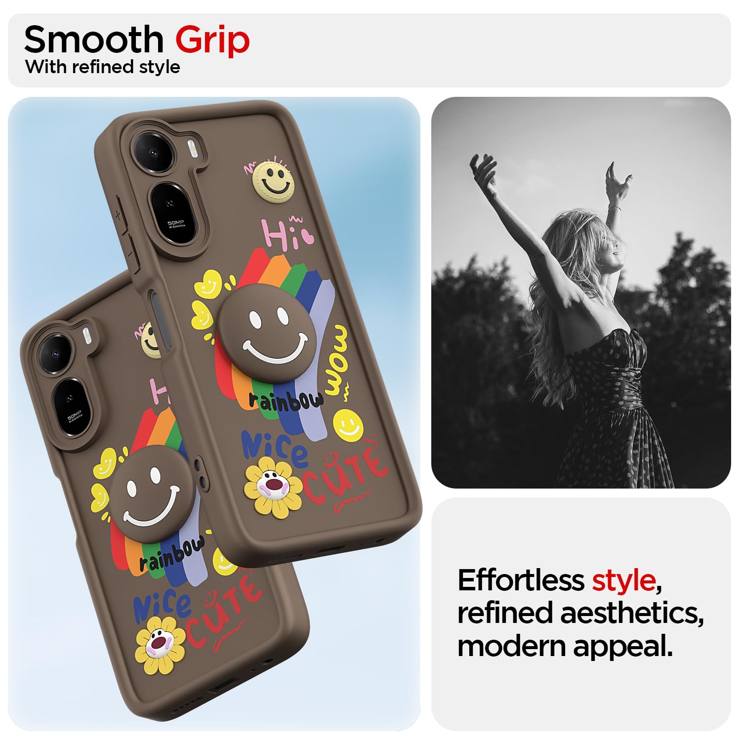 Brown Soft Silicone mobile cover for Redmi A7 Pro/Poco C85x 5G – Pikkme – photo 2