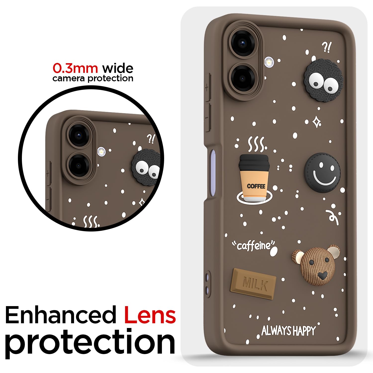 Pikkme brown mobile cover for Samsung F70e 5G/M07/F07/A07/A07 5G – photo 5