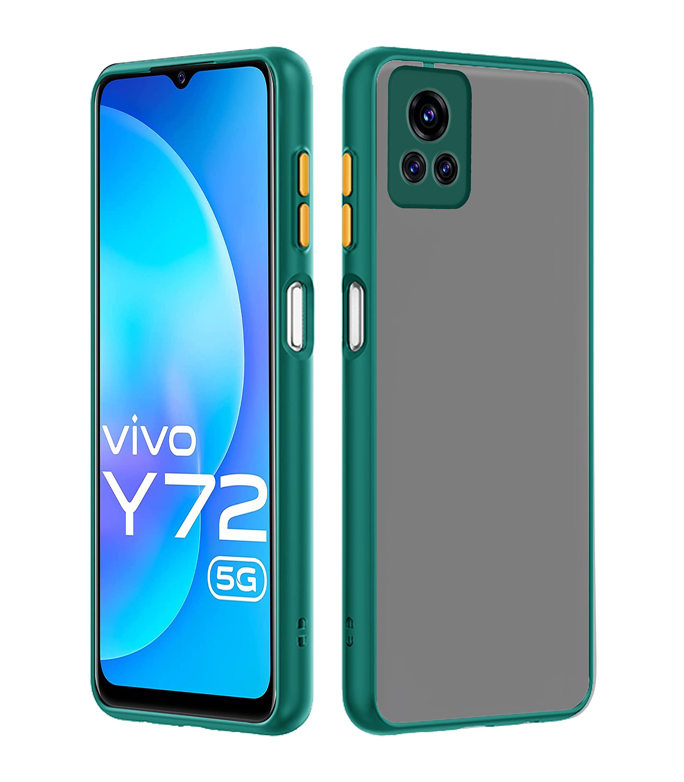 Vivo Y72 5G/Y31s Hybrid back cover in green by Pikkme