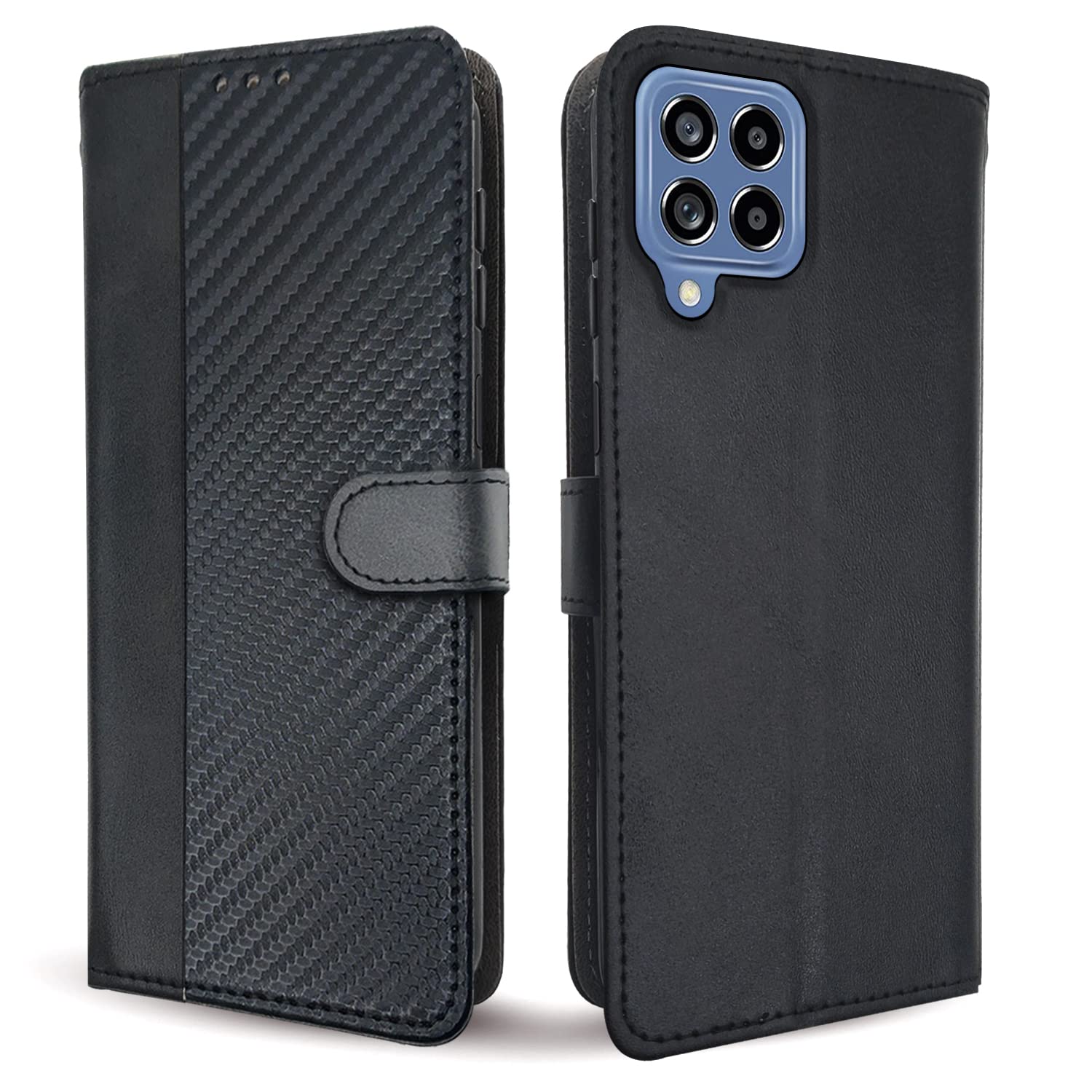 Pikkme Samsung M53 5G Wallet black wallet flip cover