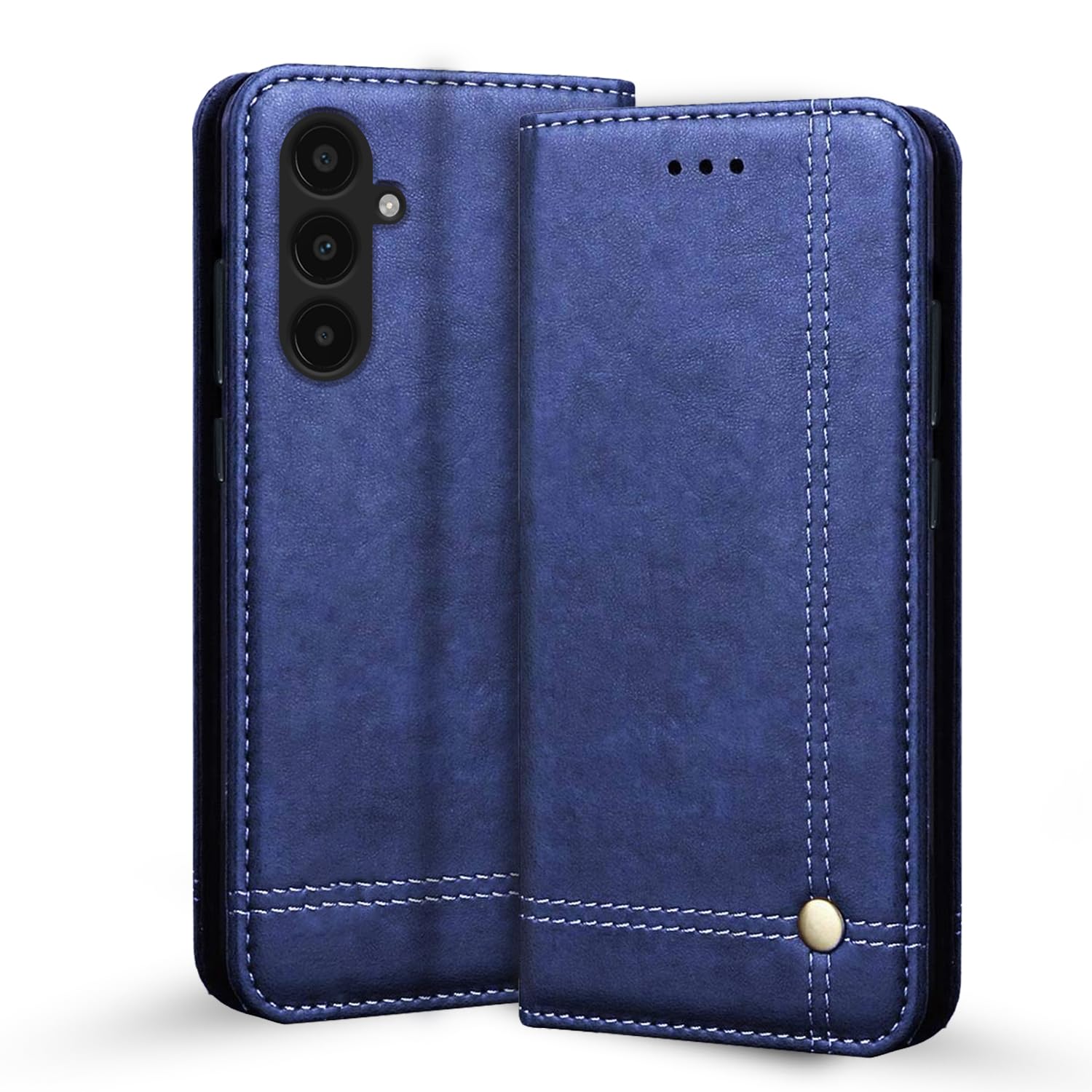 Samsung A35 5G Magnetic flip case in blue by Pikkme