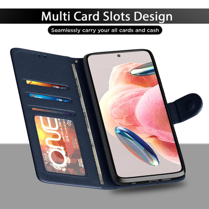 Pikkme Redmi Note 12 4G Wallet blue wallet flip cover – photo 5