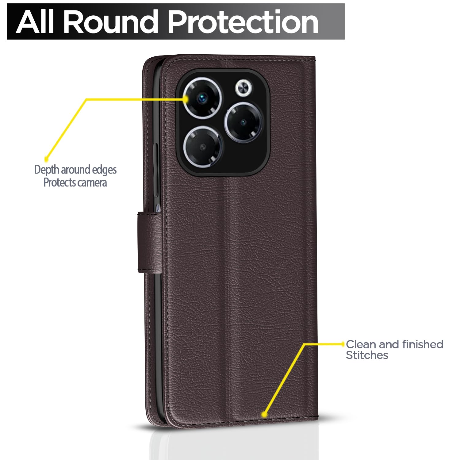 Pikkme coffee Wallet wallet flip cover for Infinix Note 40X 5G – photo 4