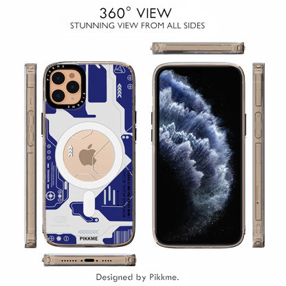 Pikkme iPhone 11 Pro Max Printmagsafe Back Cover (Blue)