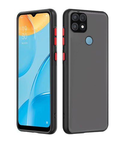Black Hybrid mobile back cover for Oppo A15/A15s – Pikkme