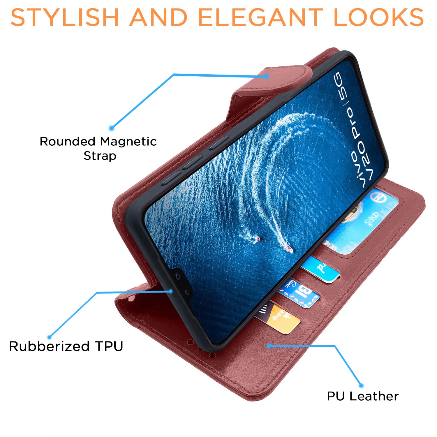 Pikkme brown flip case for Vivo V20 Pro – photo 5