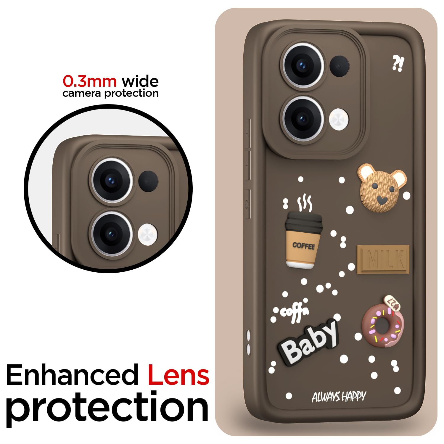 Brown mobile back cover for Oppo Reno 13 5G/3D – Pikkme – photo 5