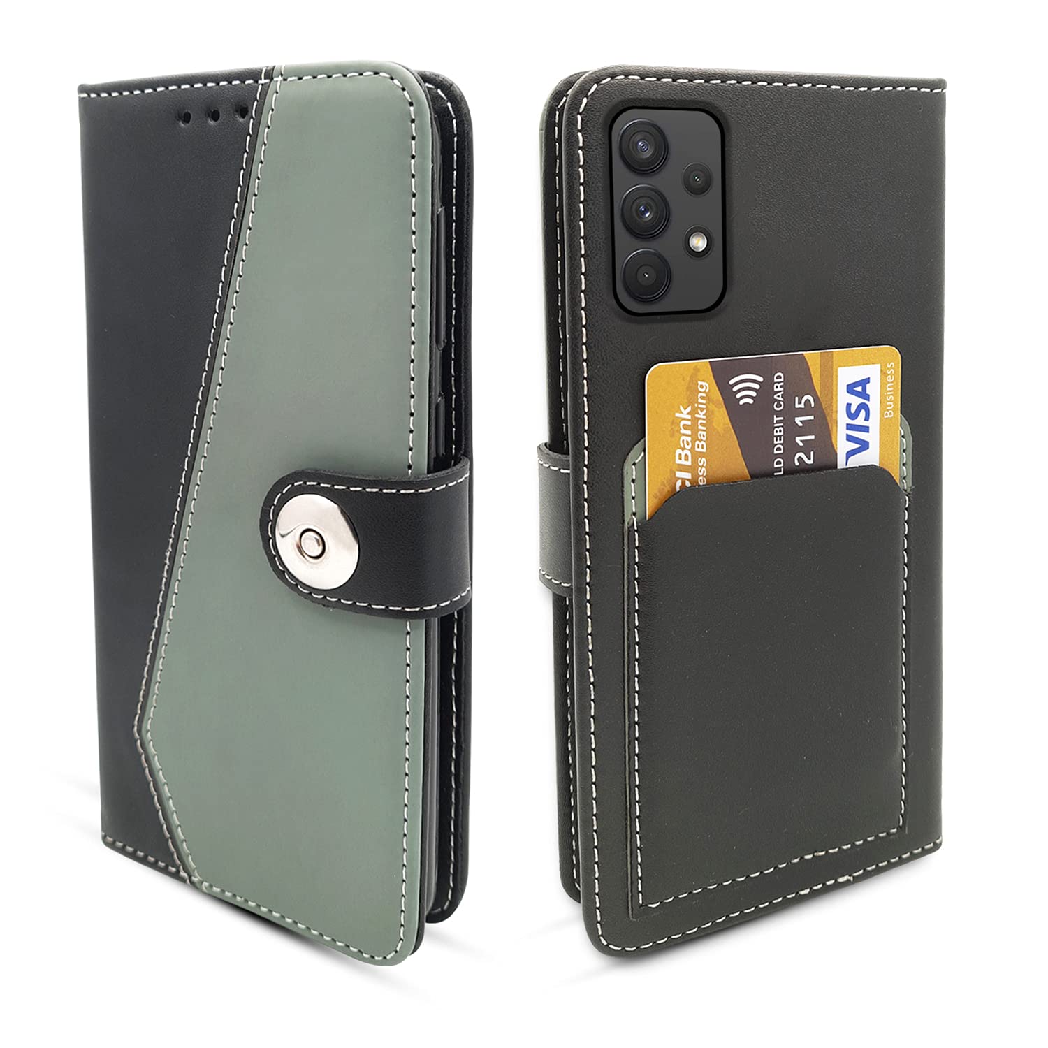 Pikkme Samsung A72 grey flip cover