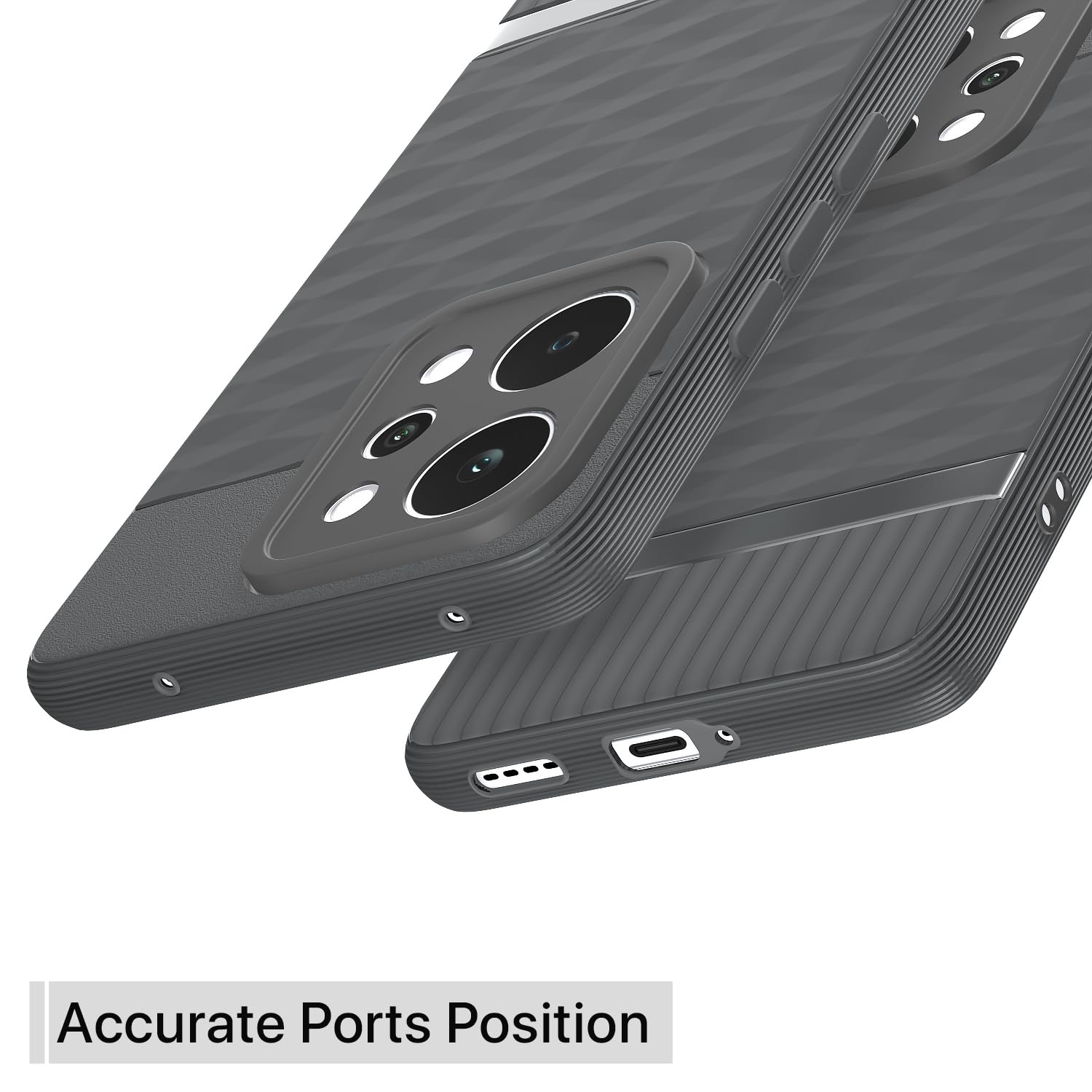 Pikkme grey Silicone back cover for Realme P4 Power 5G – photo 4