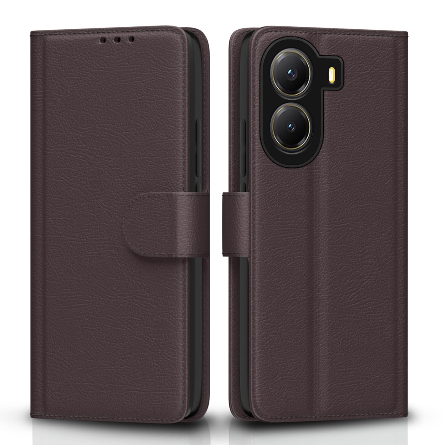 Poco X7 Pro 5G Wallet wallet flip cover in coffee by Pikkme