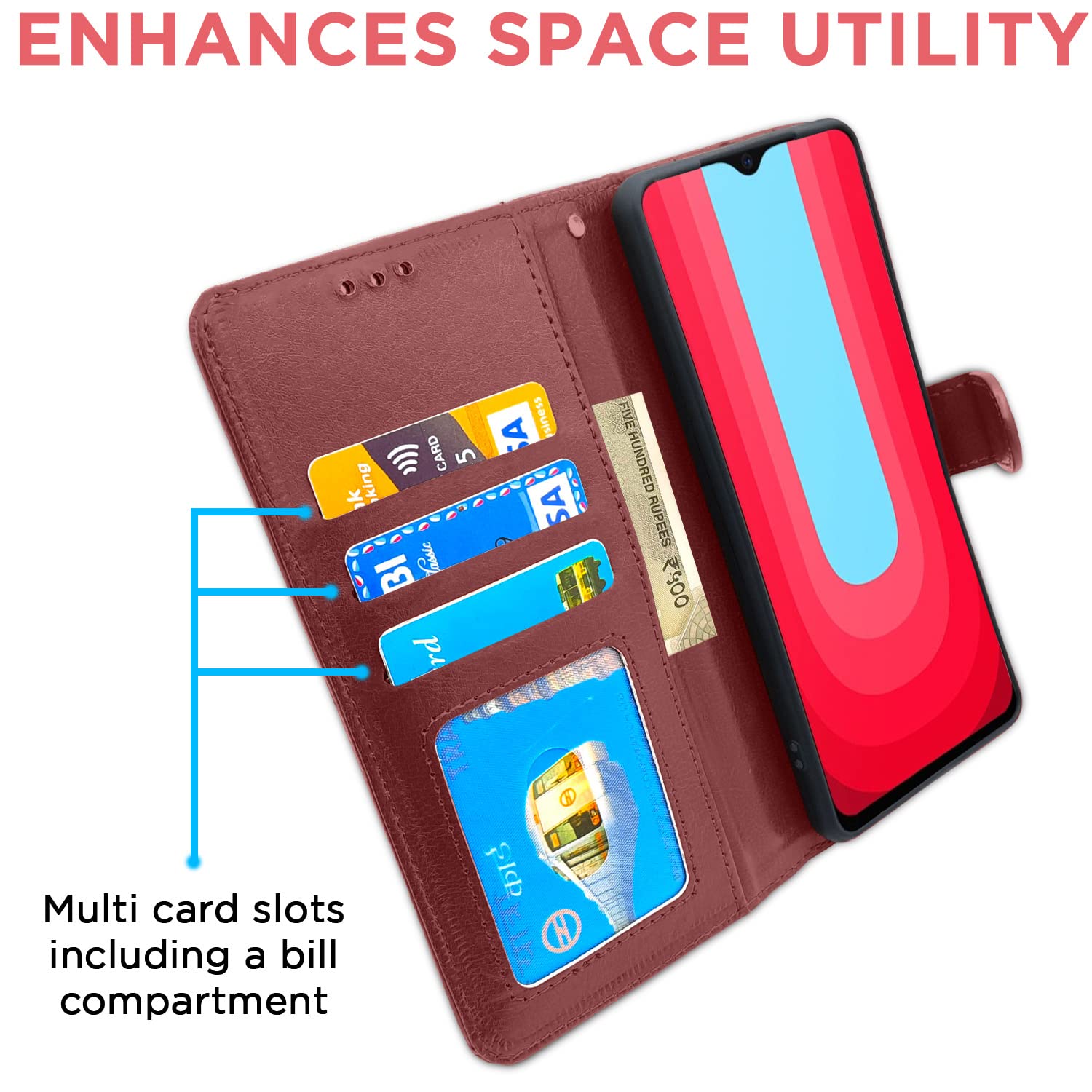 Pikkme Vivo U20 / Y19Youth Vintage Flip Cover | Brown