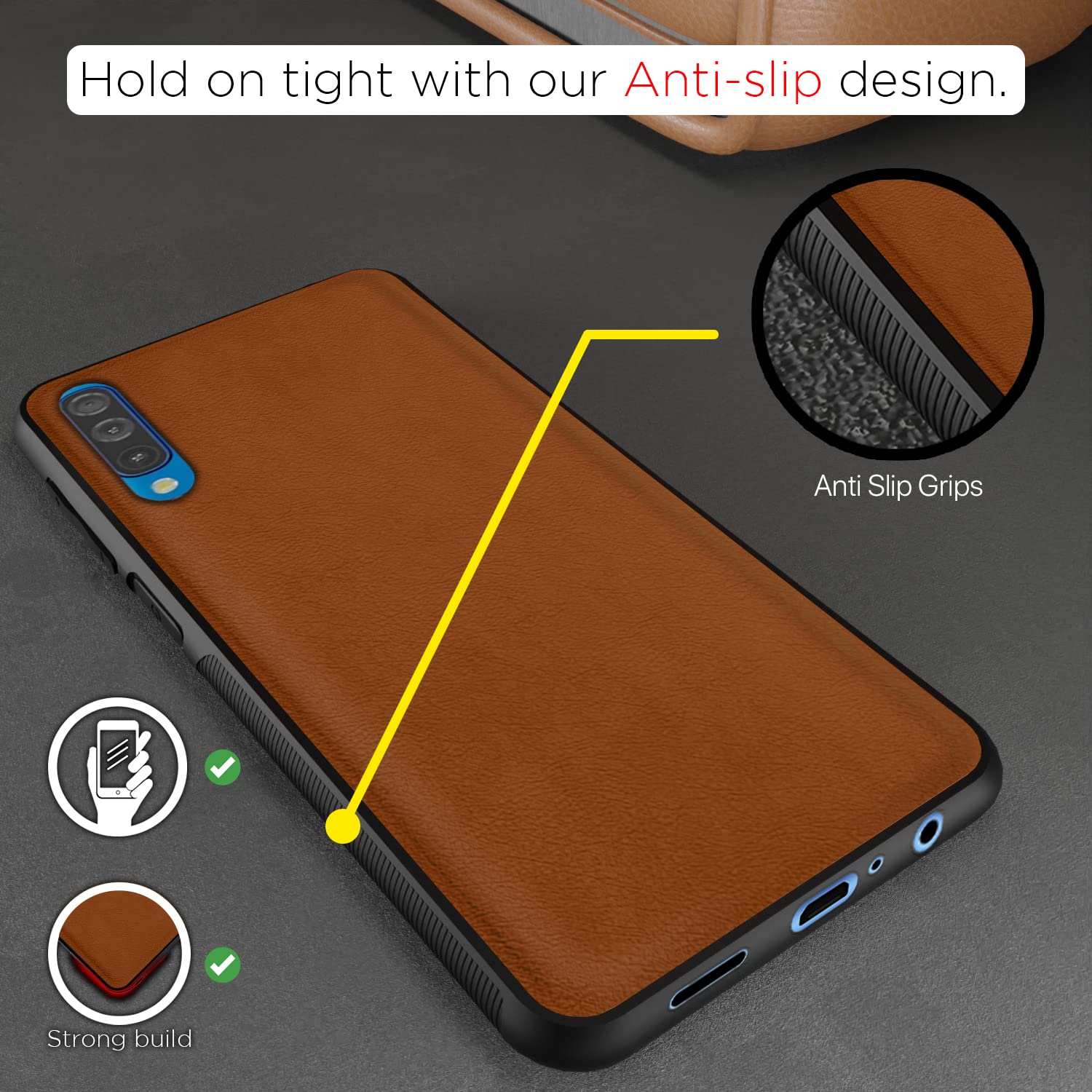 Samsung A50/A30s/A50s mobile back cover in camel by Pikkme – photo 2