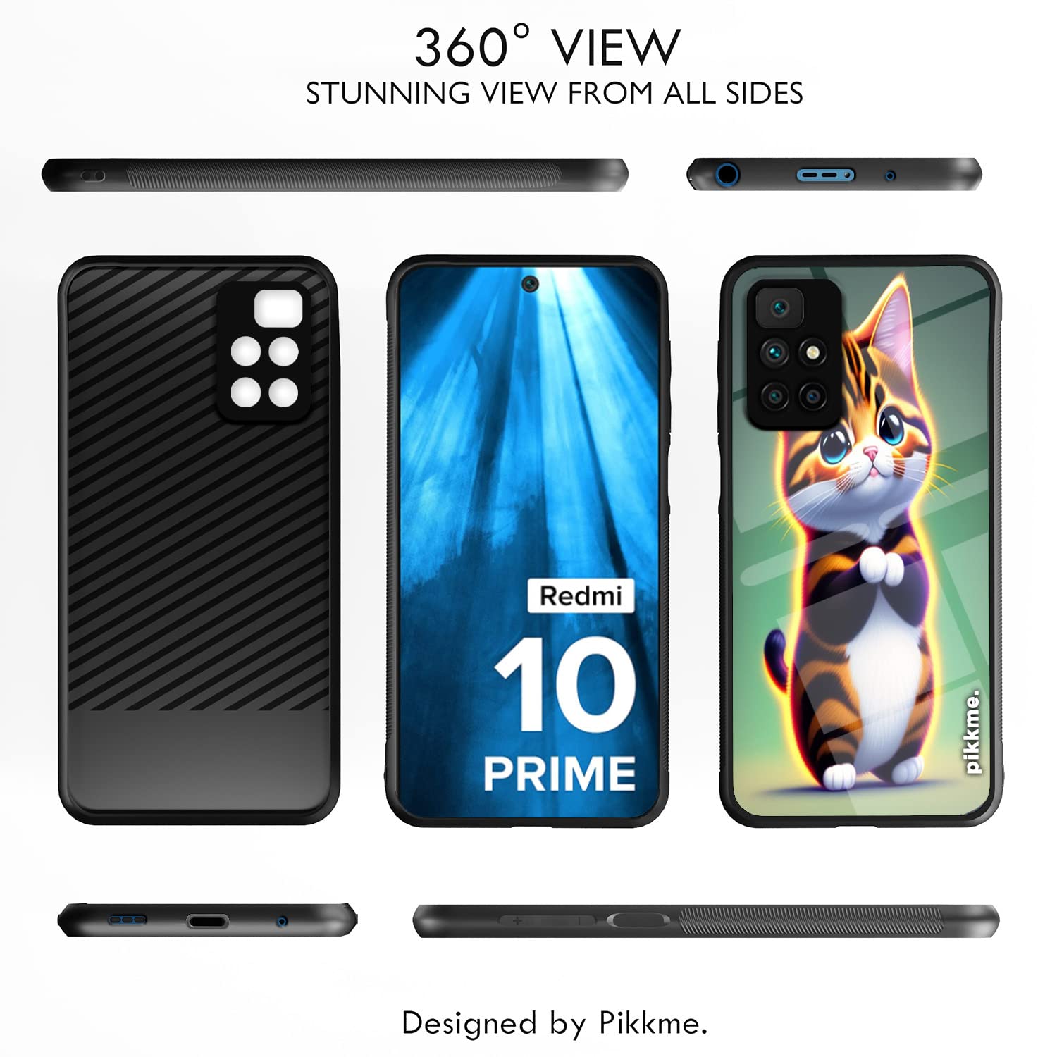 Redmi 10 Prime Cat mobile back cover by Pikkme – photo 2