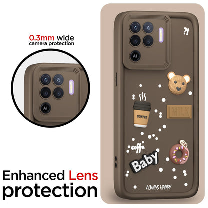 Oppo F19 Pro mobile back cover in brown by Pikkme – photo 5