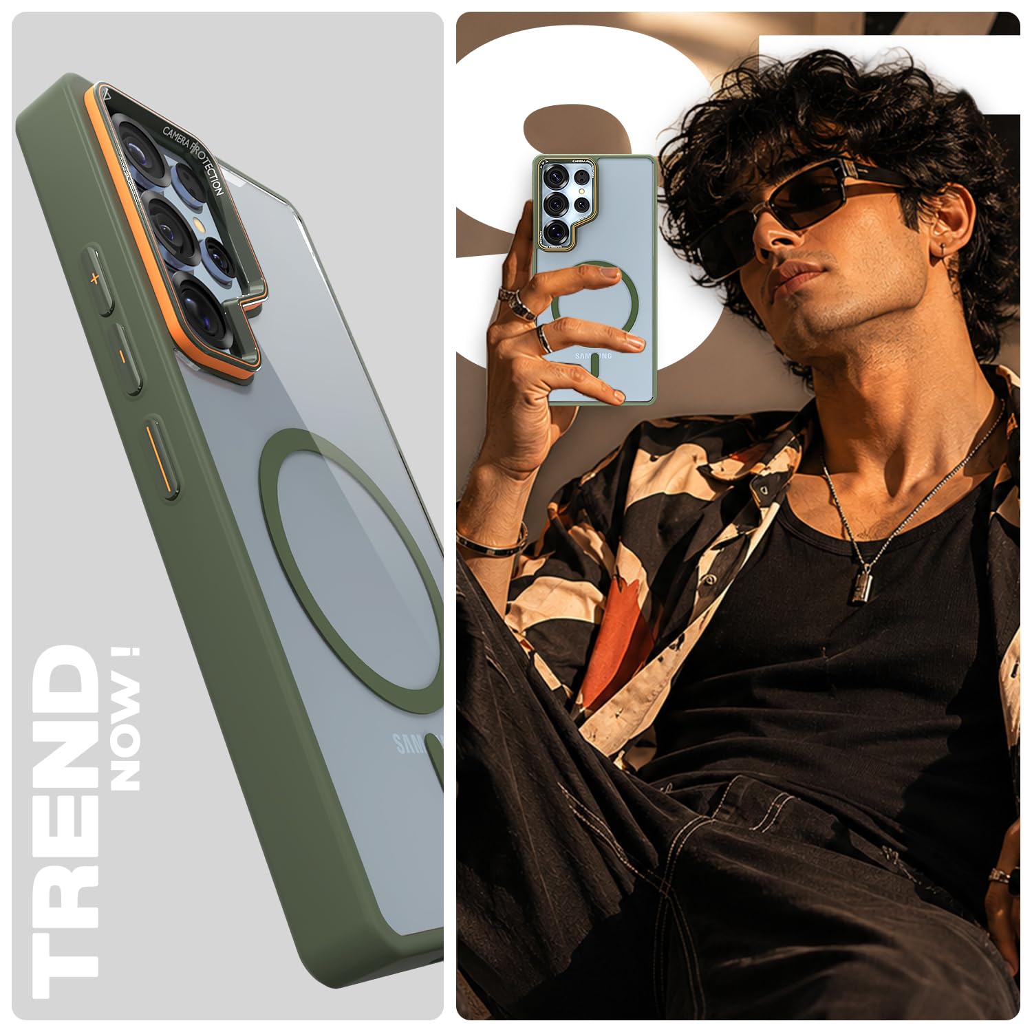 Pikkme green mag-safe mobile cover for Samsung S25 Ultra 5G – photo 7
