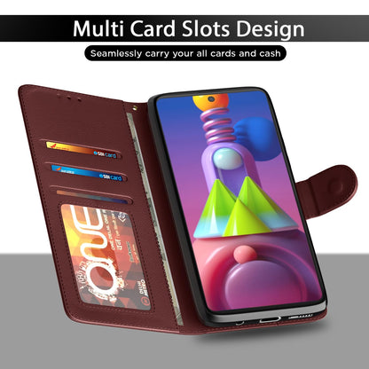 Samsung M51 Wallet flip cover in brown by Pikkme – photo 5