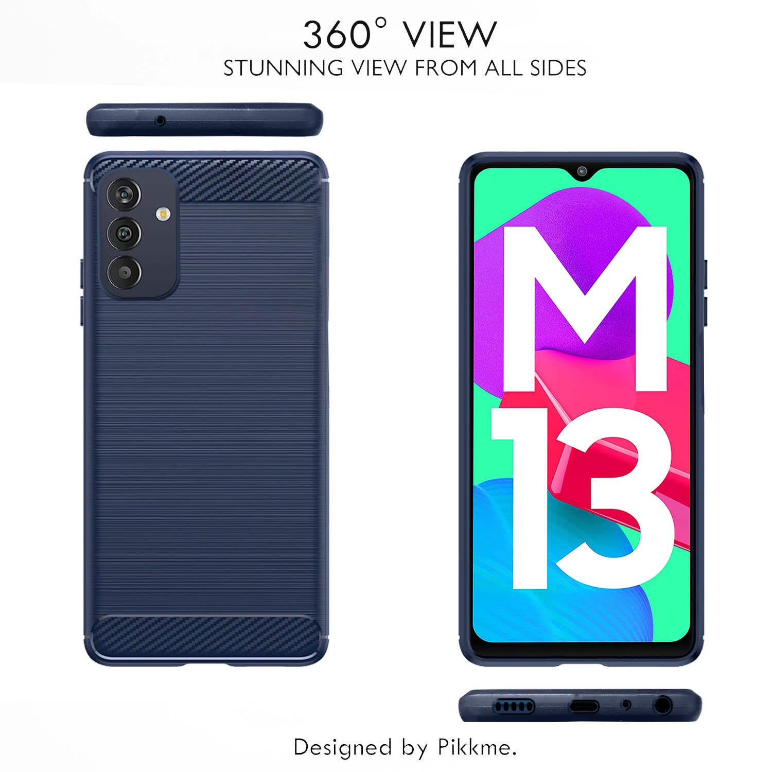 Samsung M13 4G Hybrid mobile back cover in blue by Pikkme – photo 2