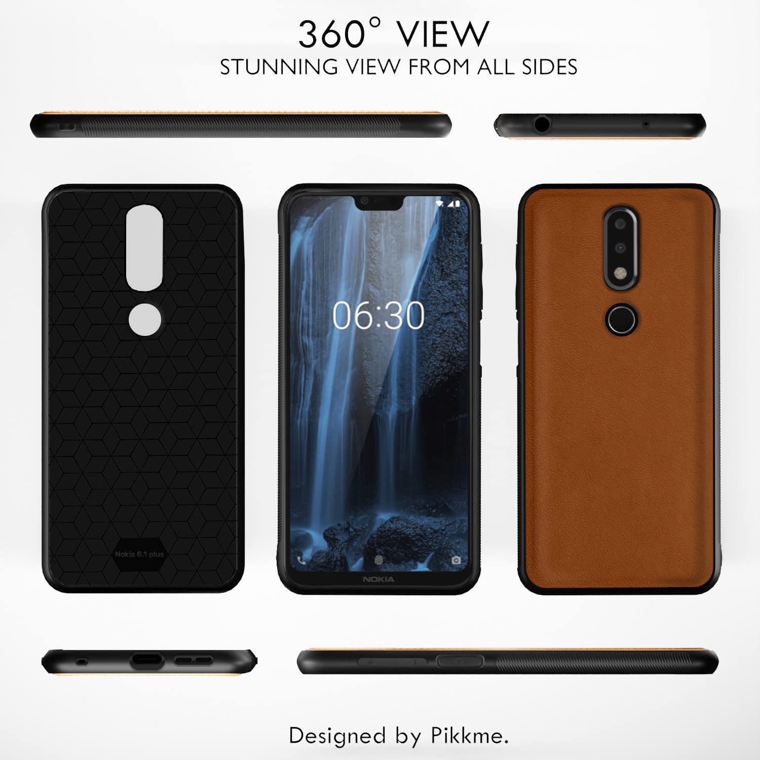 Nokia 6.1 Plus back cover in camel by Pikkme – photo 3
