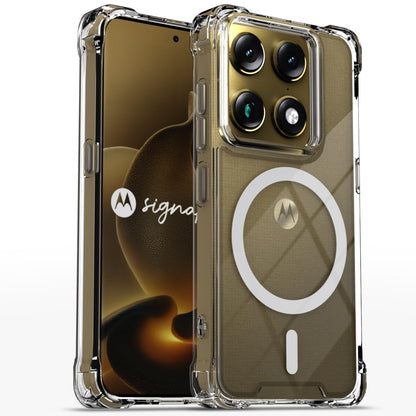 Moto Signature 5G MagSafe back cover in transparent mag-safe by Pikkme