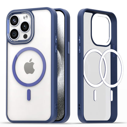 Blue mag-safe MagSafe mobile back cover for iPhone 15 Pro – Pikkme