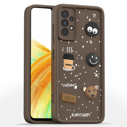 Pikkme brown Silicone back cover for Samsung A33 5G/3D