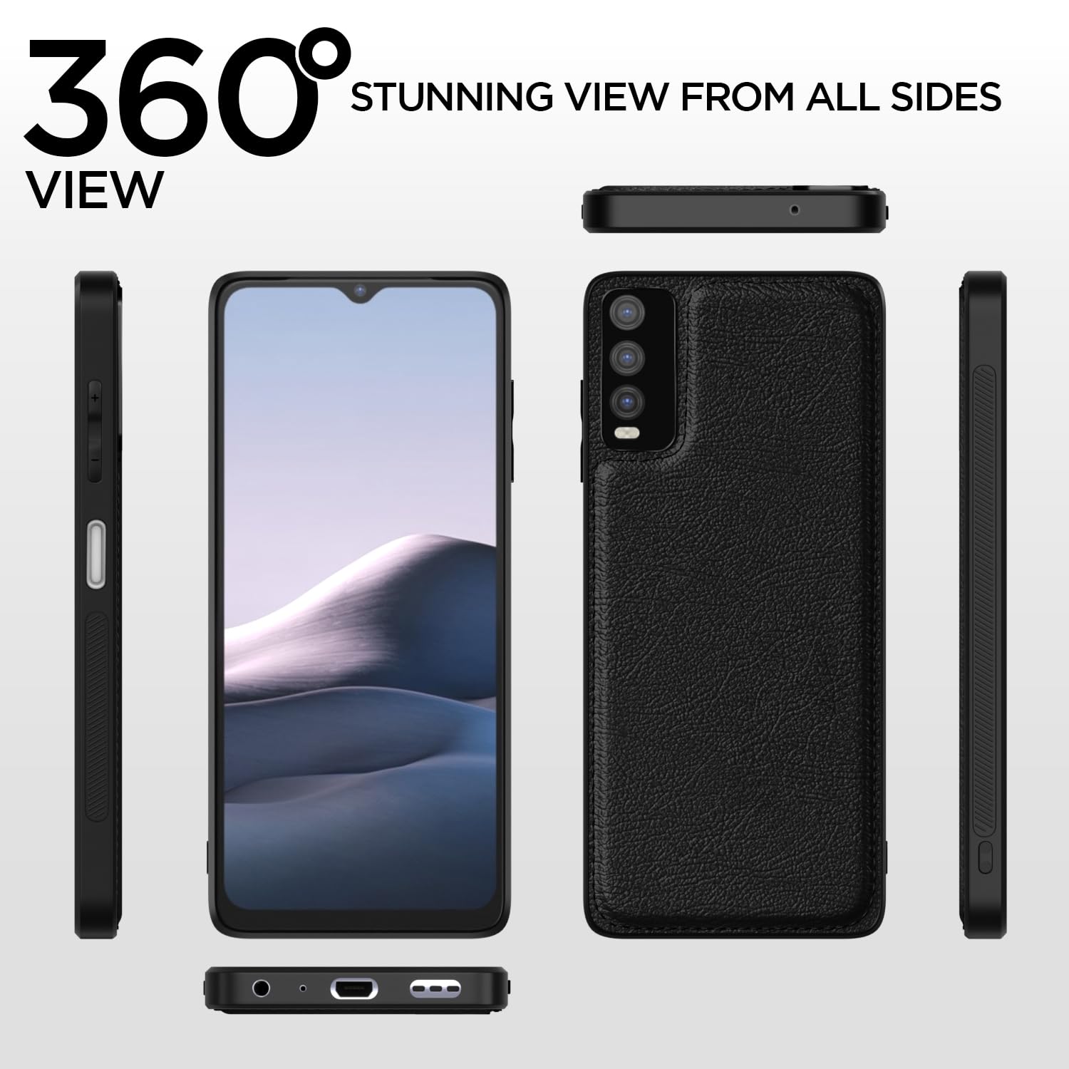 Vivo Y12s/Y20/Y20i/Y20G mobile back cover in black by Pikkme – photo 2