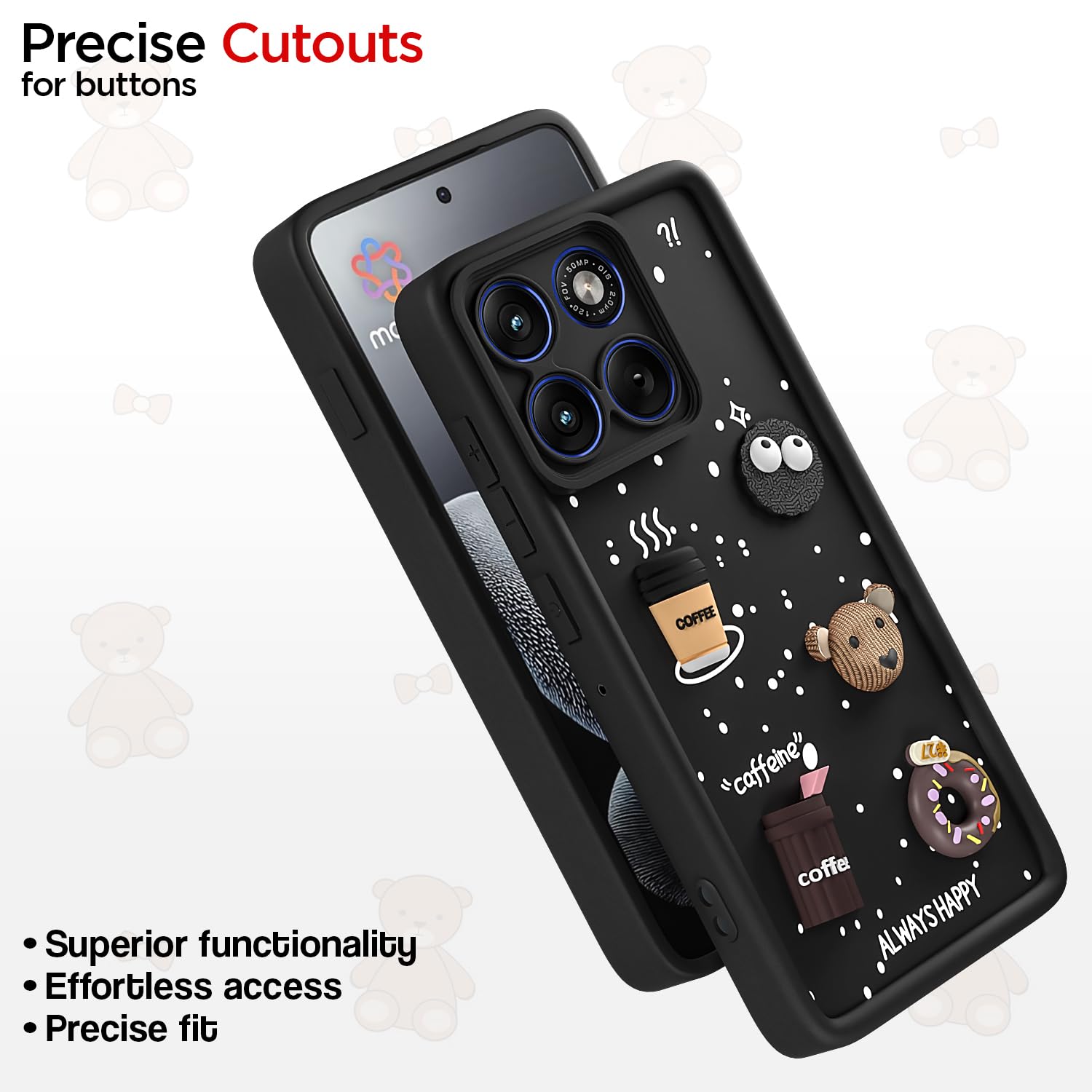 Moto Edge 70 5G back cover in black by Pikkme – photo 6