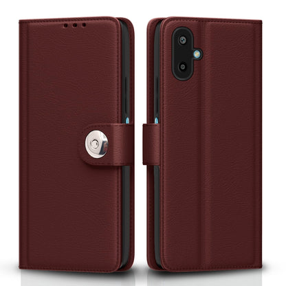 Brown Button wallet flip cover for Samsung F06/M06 5G – Pikkme
