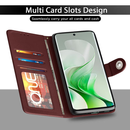 Pikkme brown Button mobile flip cover for Vivo V40e/iQOO Z9s 5G – photo 5