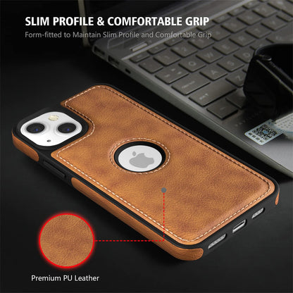 Pikkme iPhone 14 Plus Flexible Pu Leather Back Case (Brown)
