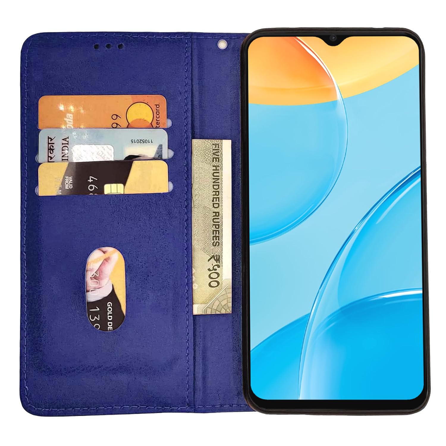 Blue Wallet flip case for Oppo A15 – Pikkme – photo 2